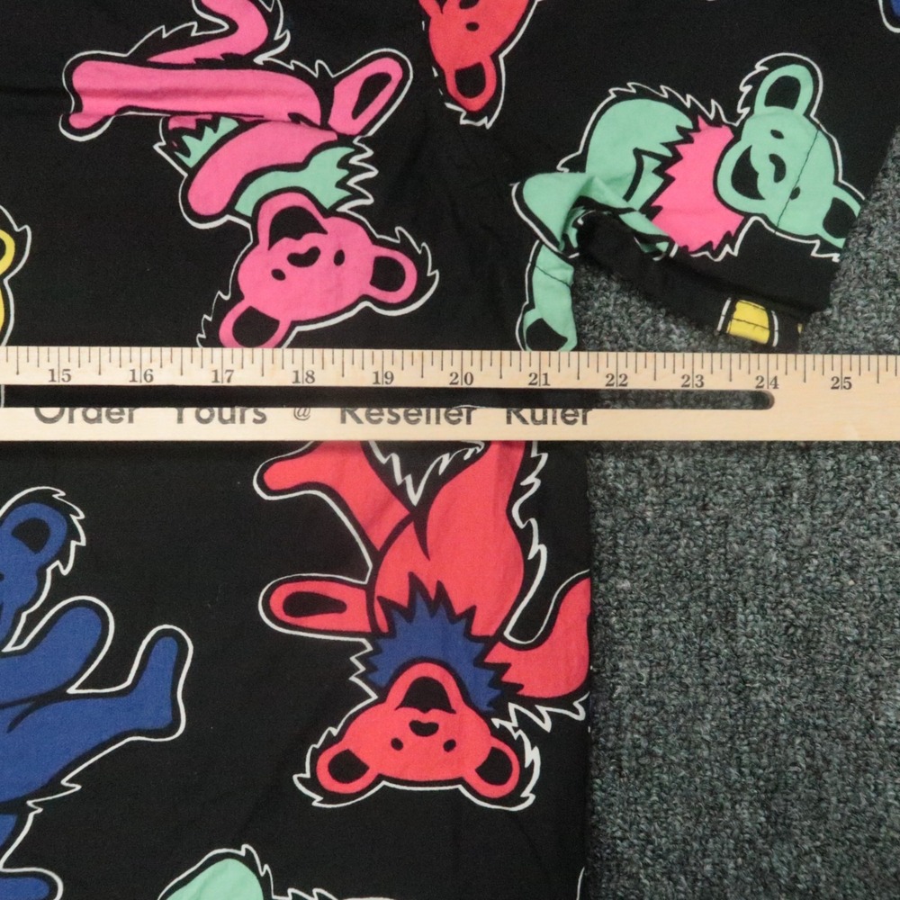 Grateful Dead Shirt Men Medium Black Dancing Bears Short‎ Sleeve Button Colorful - Picture 5 of 7